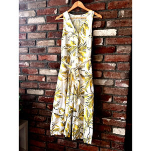 Anthropologie Linen Wide-leg Jumpsuit - Size Medium